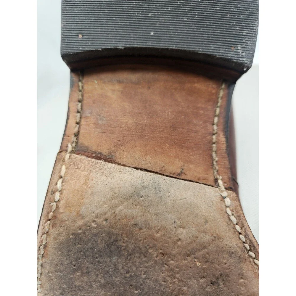 Allen Edmonds Cody 10 C Loafer Brown Leather Dress Shoes Tassel Kiltie  Woven